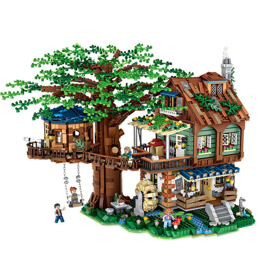 4761pcs Forest Tree House Model Building Blocks with Figures DIY Assembly Small Particle Bricks Toys