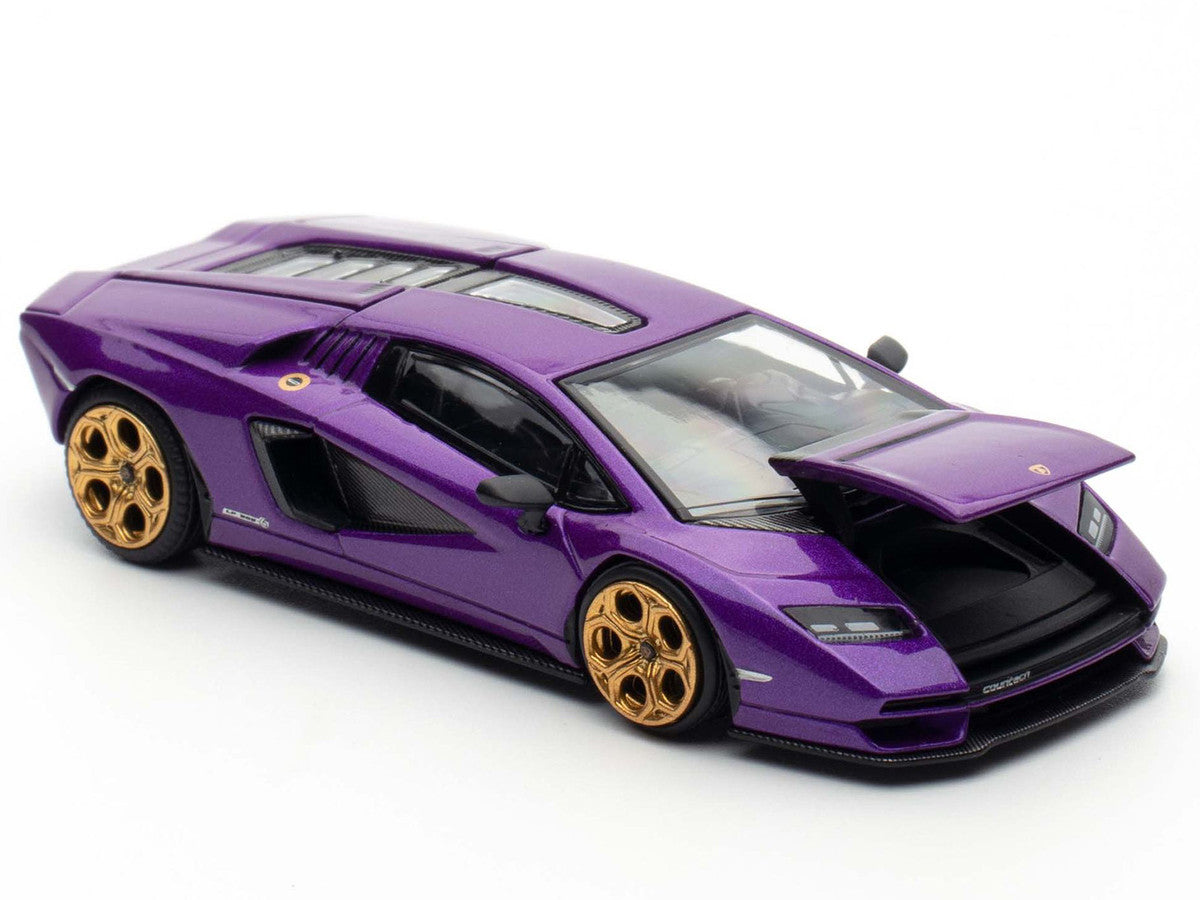 Lamborghini Countach LPI 800-4 Viola Pasifae Purple Metallic "Hong Kong Toycar Salon 2025" 1/64 Diecast Model Car by Pop Race-3