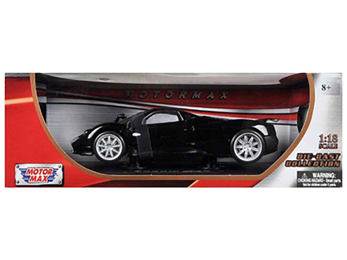 Pagani Zonda F Black 1/18 Diecast Car Model by Motormax-2